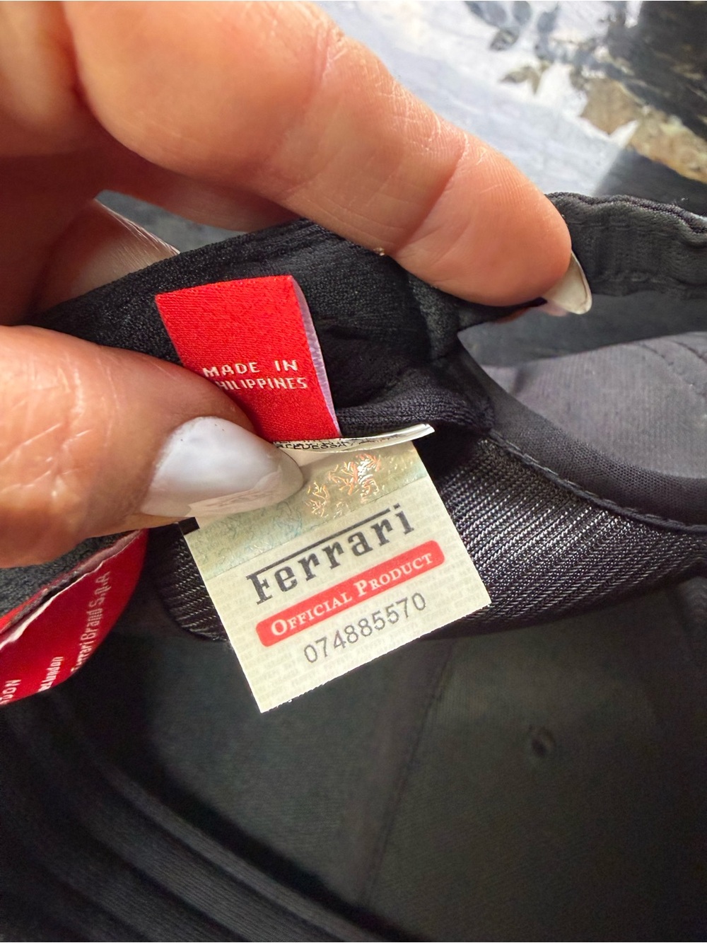 Ferrari official F1 scuderia Black adjustable baseball cap with carbon fiber - Picture 7 of 9